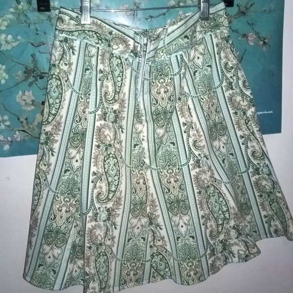 Vintage 1970s Paisley Mini Skater Skirt - Picture 2 of 4